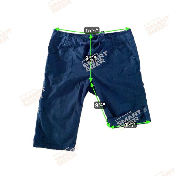 Fresh Produce Womens Roll Tab Bermuda Shorts Size S Black Coastal Casual Travel - Picture 5 of 7